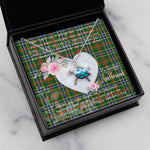 Sea Turtle Necklace Gift for My Beautiful Girlfriend Valentines Necklace Clan Bisset Tartan Blue Turtle Necklace