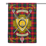 House Flag - Charteris Irish Shield Celtic Cross Tartan Garden Flag St Patrick's Day Garden Flag