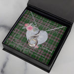 Rising Phoenix Necklace - Valentine Necklace Clan Gray Tartan Gift for Girlfriend, Gift for My Wife Rising Phoenix Necklace