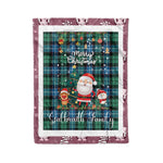 Personalized Gift Tartan Plaid Blanket Clan Galbraith Ancient With Funny Santa Snowman Reindeer Merry Christmas Fleece Blanket, Christmas Blanket, Plaid Blanket, Tartan Blanket,Scottish Blanket