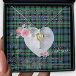 Gift For My Beautiful Girlfriend Necklace Valentine Necklace Clan Rose Hunting Ancient Tartan Cross Dancing Necklace Scottish Tartan Jewelry
