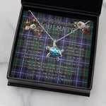 Sea Turtle Necklace To My Beautiful Soulmate Necklace In Your Eyes I Have Found My Home Clan MacRae Hunting Modern Tartan Blue Turtle Necklace