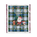 Personalized Gift Tartan Plaid Blanket Clan Campbell Dress With Funny Santa Snowman Reindeer Merry Christmas Fleece Blanket, Home Living Room, Plaid Blanket, Tartan Blanket, Scottish Blanket, Buffalo fleece blanket, Christmas Blanket