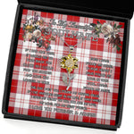 To My Beautiful Soulmate Sunflower Necklace In Your Eyes I Have Found My Home Clan MenZies Red Tartan Jewelry For Girlfriend, Tartan Sunflower Pendant Necklace, Scottish Tartan Jewelry, valentine necklace, necklace girlfriend, necklace for wife, cute necklaces for girlfriend, jewelry for girlfriend, to my soulmate necklace, to my future wife necklace