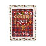 Personalized Gift Tartan Plaid Blanket Clan Grant of Lurg With Christmas Cookie Baking Crew Christmas Gift Blanket, Plaid Blanket, Christmas Fleece Blanket, Christmas Blanket, Tartan Blanket, Scottish Blanket, Scotland Blanket, Family Name Blanket, Custom Blanket, Personalized Blanket