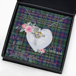 Gift For My Beautiful Girlfriend Necklace Valentine Necklace Clan Wood Tartan Cross Dancing Necklace Scottish Tartan Jewelry