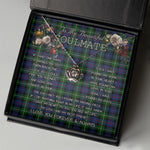 To My Beautiful Soulmate Necklace In Your Eyes I Have Found My Home Clan MacKenzie Tartan Crown Pendant Necklace