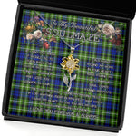 To My Beautiful Soulmate Sunflower Necklace In Your Eyes I Have Found My Home Clan Monteith Hunting Tartan Jewelry For Girlfriend, Tartan Sunflower Pendant Necklace, Scottish Tartan Jewelry, valentine necklace, necklace girlfriend, necklace for wife, cute necklaces for girlfriend, jewelry for girlfriend, to my soulmate necklace, to my future wife necklace