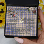 To My Beautiful Soulmate Necklace In Your Eyes I Have Found My Home Clan Hannay Grey Tartan Wishbone Dancing Necklace