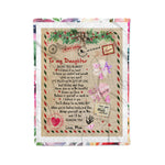Scotstee Shop - Fleece Blanket - Personalized gift Daughter Gift Letter To My Daughter From Mom Gifts fleece blanket
