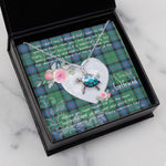 Sea Turtle Necklace Gift for My Beautiful Girlfriend Valentines Necklace Clan Armstrong Ancient Tartan Blue Turtle Necklace