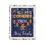 Personalized Gift Tartan Plaid Blanket Clan Navy US Edzell With Christmas Cookie Baking Crew Christmas Gift Blanket, Plaid Blanket, Christmas Fleece Blanket, Christmas Blanket, Tartan Blanket, Scottish Blanket, Scotland Blanket, Family Name Blanket, Custom Blanket, Personalized Blanket