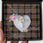 Gift For My Beautiful Girlfriend Necklace Valentine Necklace Clan Fulton Tartan Cross Dancing Necklace Scottish Tartan Jewelry