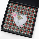 Gift For My Beautiful Girlfriend Necklace Valentine Necklace Clan Graham Tartan Cross Dancing Necklace Scottish Tartan Jewelry
