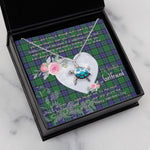 Sea Turtle Necklace Gift for My Beautiful Girlfriend Valentines Necklace Clan MacCallum Modern Tartan Blue Turtle Necklace