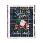 Personalized Gift Tartan Plaid Blanket Clan Graham Of Montrose Modern With Funny Santa Snowman Reindeer Merry Christmas Fleece Blanket, Christmas Blanket, Plaid Blanket, Tartan Blanket,Scottish Blanket