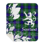 Sherpa Blanket - Tartan Blanket Thistle and Lion Scottish Clan Alexander Plaid Blanket, plaid sherpa blanket queen,purple sherpa blanket,queen sherpa blanket,queen size sherpa blanket,red sherpa blanket,scottish tartan blankets,sherpa blanket,sherpa christmas blanket