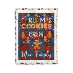 Fleece Blanket - Personalized Gift Tartan Plaid Blanket Clan Mar With Christmas Cookie Baking Crew Christmas Gift Fleece Blanket