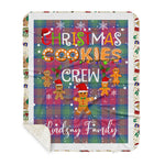 Personalized Gift Tartan Plaid Blanket Clan Lindsay Ancient With Christmas Cookie Baking Crew Christmas Gift Sherpa Blanket, tartan sherpa blanket,buffalo plaid sherpa blanket,christmas sherpa blanket,Christmas Throw Blanket,green plaid sherpa blanket,green sherpa blanket