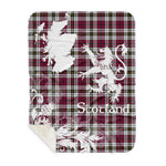 Scotstee Shop - Tartan Blanket Thistle and Lion Scottish Clan Little Dress Plaid Blanket - Sherpa Blanket