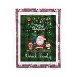 Personalized Gift Tartan Plaid Blanket Clan Orrock With Funny Santa Snowman Reindeer Merry Christmas Fleece Blanket, Home Living Room, Plaid Blanket, Tartan Blanket, Scottish Blanket, Buffalo fleece blanket, Christmas Blanket