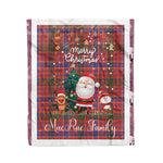 Personalized Gift Tartan Plaid Blanket Clan MacRae Ancient With Funny Santa Snowman Reindeer Merry Christmas Fleece Blanket, Home Living Room, Plaid Blanket, Tartan Blanket, Scottish Blanket, Buffalo fleece blanket, Christmas Blanket