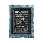 Scotstee Shop - Fleece Blanket - Gift Husband Mr And Mrs Married Love Forever Gifts Fleece Blanket
