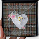 Gift For My Beautiful Girlfriend Necklace Valentine Necklace Clan MacLaren Weathered Tartan Cross Dancing Necklace Scottish Tartan Jewelry