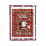 Personalized Gift Tartan Plaid Blanket Clan Robertson Weathered With Funny Santa Snowman Reindeer Merry Christmas Fleece Blanket, Home Living Room, Plaid Blanket, Tartan Blanket, Scottish Blanket, Buffalo fleece blanket, Christmas Blanket