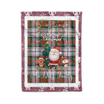 Personalized Gift Tartan Plaid Blanket Clan MacDuff Dress Ancient With Funny Santa Snowman Reindeer Merry Christmas Fleece Blanket, Home Living Room, Plaid Blanket, Tartan Blanket, Scottish Blanket, Buffalo fleece blanket, Christmas Blanket
