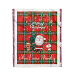 Personalized Gift Tartan Plaid Blanket Clan MacLaine of Loch Buie With Funny Santa Snowman Reindeer Merry Christmas Fleece Blanket, Home Living Room, Plaid Blanket, Tartan Blanket, Scottish Blanket, Buffalo fleece blanket, Christmas Blanket