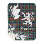 Sherpa Blanket - Tartan Blanket Thistle and Lion Scottish Clan MacDuff Hunting Ancient Plaid Blanket, plaid sherpa blanket queen,purple sherpa blanket,queen sherpa blanket,queen size sherpa blanket,red sherpa blanket,scottish tartan blankets,sherpa blanket,sherpa christmas blanket