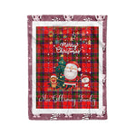 Personalized Gift Tartan Plaid Blanket Clan MacGillivray With Funny Santa Snowman Reindeer Merry Christmas Fleece Blanket, Home Living Room, Plaid Blanket, Tartan Blanket, Scottish Blanket, Buffalo fleece blanket, Christmas Blanket