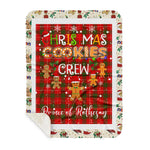 Personalized Gift Tartan Plaid Blanket Clan Prince of Rothesay With Christmas Cookie Baking Crew Christmas Gift Sherpa Blanket, tartan sherpa blanket,buffalo plaid sherpa blanket,christmas sherpa blanket,Christmas Throw Blanket,green plaid sherpa blanket,green sherpa blanket
