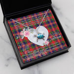 Sea Turtle Necklace Gift for My Beautiful Girlfriend Valentines Necklace Clan MacPherson Tartan Blue Turtle Necklace