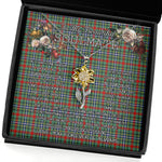 To My Beautiful Soulmate Sunflower Necklace In Your Eyes I Have Found My Home Clan Bisset Tartan Jewelry For Girlfriend, Tartan Sunflower Pendant Necklace, Scottish Tartan Jewelry, valentine necklace, necklace girlfriend, necklace for wife, cute necklaces for girlfriend, jewelry for girlfriend, to my soulmate necklace, to my future wife necklace