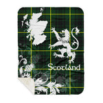 Sherpa Blanket - Tartan Blanket Thistle and Lion Scottish Clan MacArthur Modern Plaid Blanket, plaid sherpa blanket queen,purple sherpa blanket,queen sherpa blanket,queen size sherpa blanket,red sherpa blanket,scottish tartan blankets,sherpa blanket,sherpa christmas blanket