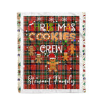 Personalized Gift Tartan Plaid Blanket Clan Stewart Stuart of Bute With Christmas Cookie Baking Crew Christmas Gift Blanket, Plaid Blanket, Christmas Fleece Blanket, Christmas Blanket, Tartan Blanket, Scottish Blanket, Scotland Blanket, Family Name Blanket, Custom Blanket, Personalized Blanket