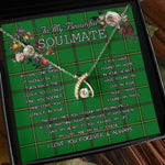 To My Beautiful Soulmate Necklace In Your Eyes I Have Found My Home Clan Mar Hunting Tartan Wishbone Dancing Necklace