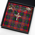 To My Beautiful Soulmate Necklace In Your Eyes I Have Found My Home Clan Wauchope Tartan Cross Dancing Necklace