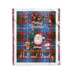 Personalized Gift Tartan Plaid Blanket Clan Pentland With Funny Santa Snowman Reindeer Merry Christmas Fleece Blanket, Home Living Room, Plaid Blanket, Tartan Blanket, Scottish Blanket, Buffalo fleece blanket, Christmas Blanket