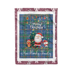 Personalized Gift Tartan Plaid Blanket Clan MacHardy With Funny Santa Snowman Reindeer Merry Christmas Fleece Blanket, Home Living Room, Plaid Blanket, Tartan Blanket, Scottish Blanket, Buffalo fleece blanket, Christmas Blanket