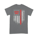 Scotstee Shop - Vintage USA American Flag Firefighter Grandpa Silhouette 4th Of July Shirt