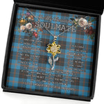 To My Beautiful Soulmate Sunflower Necklace In Your Eyes I Have Found My Home Clan Maule Ancient Tartan Jewelry For Girlfriend, Tartan Sunflower Pendant Necklace, Scottish Tartan Jewelry, valentine necklace, necklace girlfriend, necklace for wife, cute necklaces for girlfriend, jewelry for girlfriend, to my soulmate necklace, to my future wife necklace