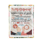 Scotstee Shop - Personalized Gift Letter To My Girlfriend Love Quote For Girlfriend Funny Quotes Gift Love Her Fleece Blanket