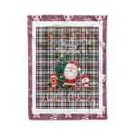 Personalized Gift Tartan Plaid Blanket Clan Borthwick With Funny Santa Snowman Reindeer Merry Christmas Fleece Blanket, Home Living Room, Plaid Blanket, Tartan Blanket, Scottish Blanket, Buffalo fleece blanket, Christmas Blanket