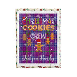 Personalized Gift Tartan Plaid Blanket Clan Jackson With Christmas Cookie Baking Crew Christmas Gift Blanket, Plaid Blanket, Christmas Fleece Blanket, Christmas Blanket, Tartan Blanket, Scottish Blanket, Scotland Blanket, Family Name Blanket, Custom Blanket, Personalized Blanket