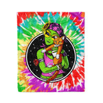 Scotstee Shop - Scotstee Shop Blanket Hippie Alien Cat Space Kitten Tie Dye Rainbow Hippie Fleece Blanket