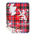Sherpa Blanket - Tartan Blanket Thistle and Lion Scottish Clan Straiton Plaid Blanket, plaid sherpa blanket queen,purple sherpa blanket,queen sherpa blanket,queen size sherpa blanket,red sherpa blanket,scottish tartan blankets,sherpa blanket,sherpa christmas blanket