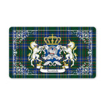 Doormat - Welcome Mat Scottish Cockburn Ancient Clan Badge Tartan Door Mat, Plaid Doormat